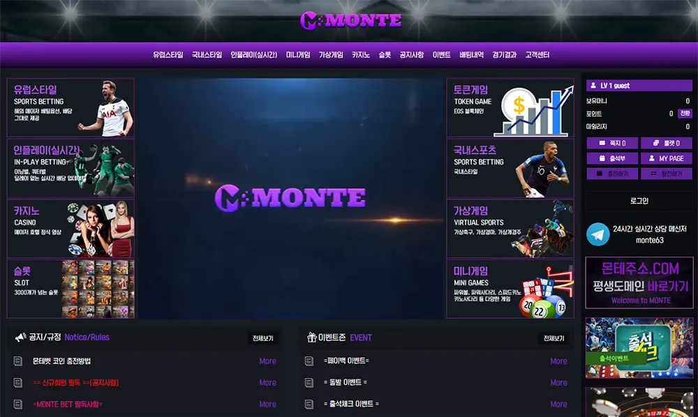 몬테[Monte] 카지노 바카라 토토사이트